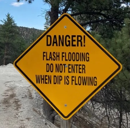 Dip is Flowing sign